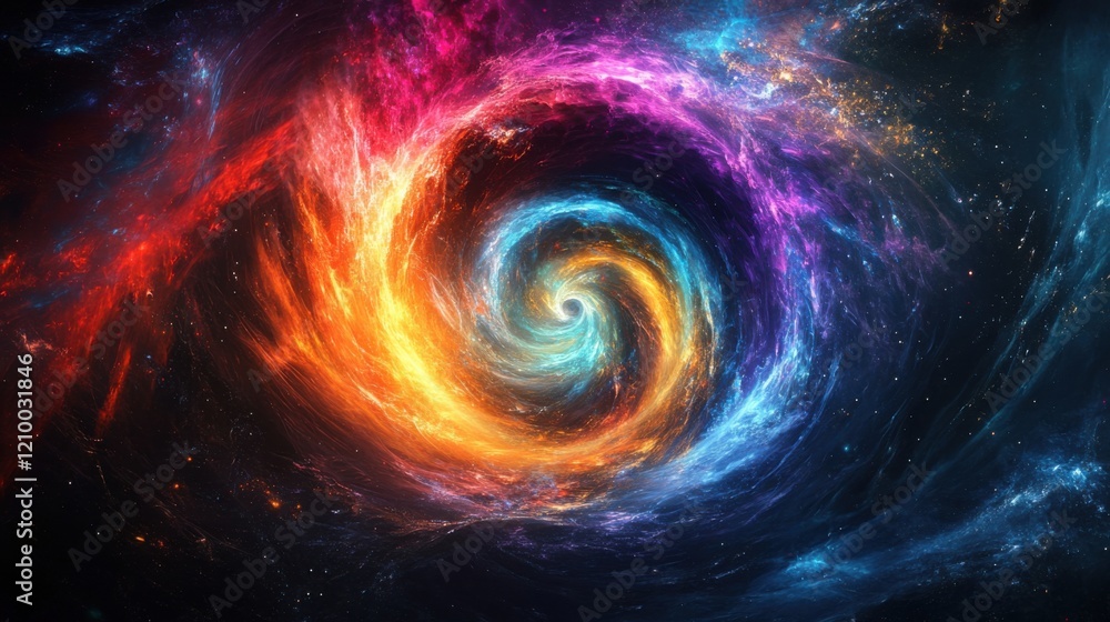a spiral galaxy with bright colors a spiral galaxy with bright colors