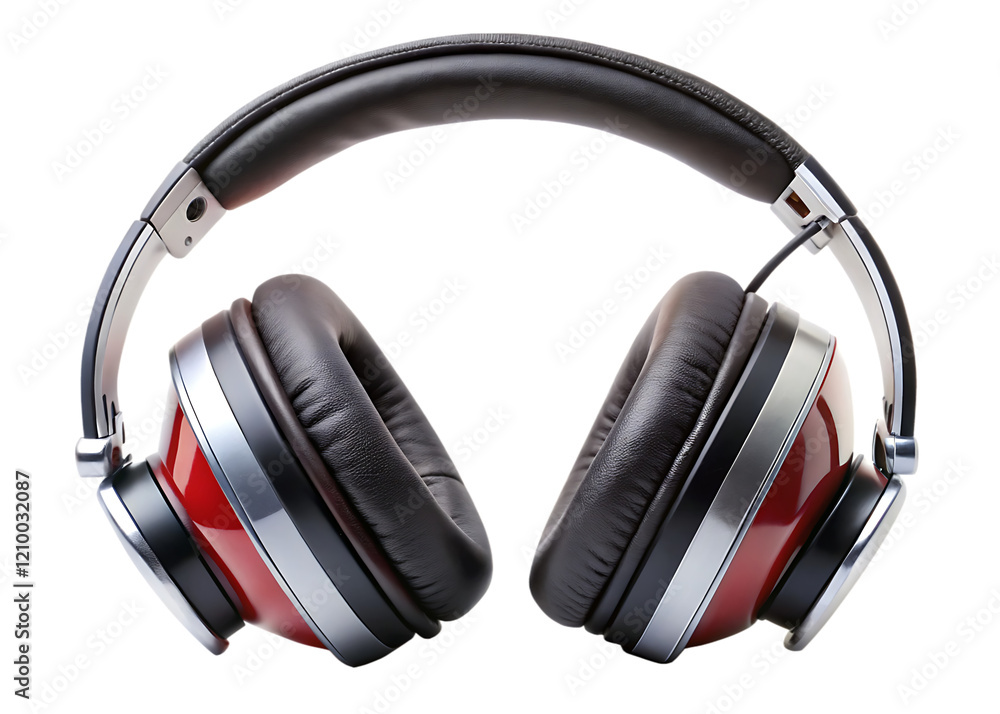 Over ear headphone isolated on white background as transparent. PNG. AI GENERATED Over ear headphone isolated on white background as transparent. PNG. AI GENERATED