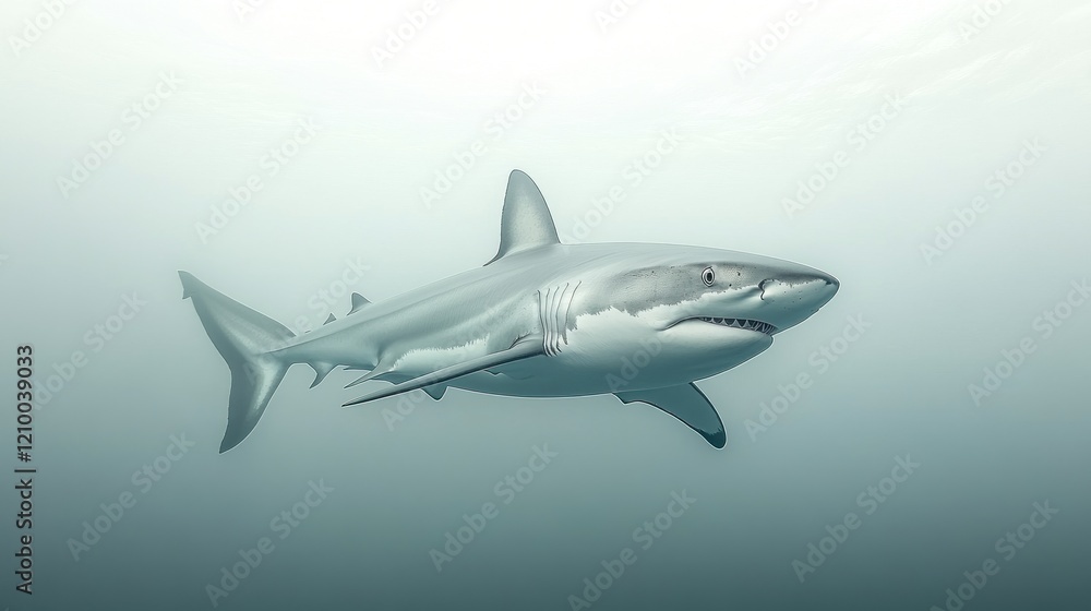 Obraz premium Great white shark underwater ocean wildlife documentary (2)