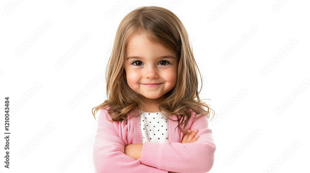 Portrait of Happy Cute Child Girl with Confident Expression Portrait of Happy Cute Child Girl with Confident Expression