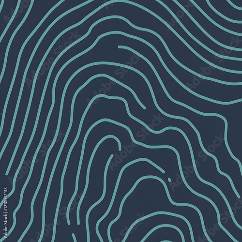 Green and blue minimalist abstract design with gentle wavy lines flowing across the canvas, creating a serene and fluid feel in a 16:9 aspect ratio photo