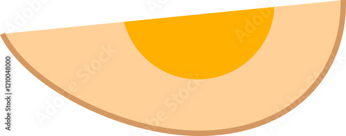 Spiced corned egg.
Soy Sauce Braised Egg.
Sliced Braised Egg.
Traditional spiced corned egg flat icon vector isolated.
Transparent background.
