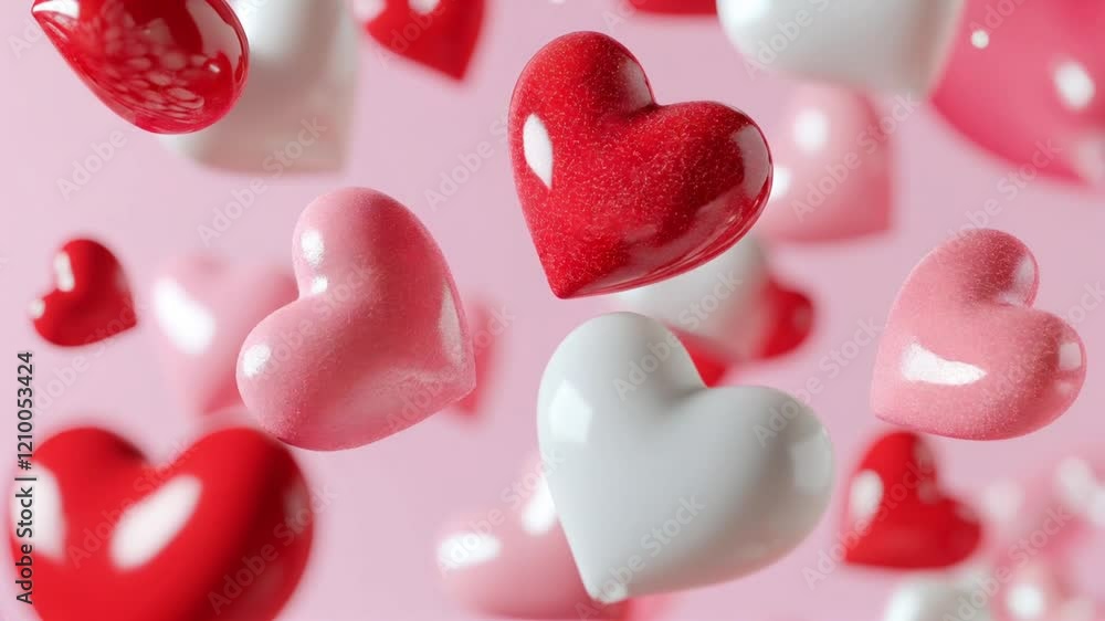 Floating Hearts for Valentine's Day Celebration Floating Hearts for Valentine's Day Celebration
