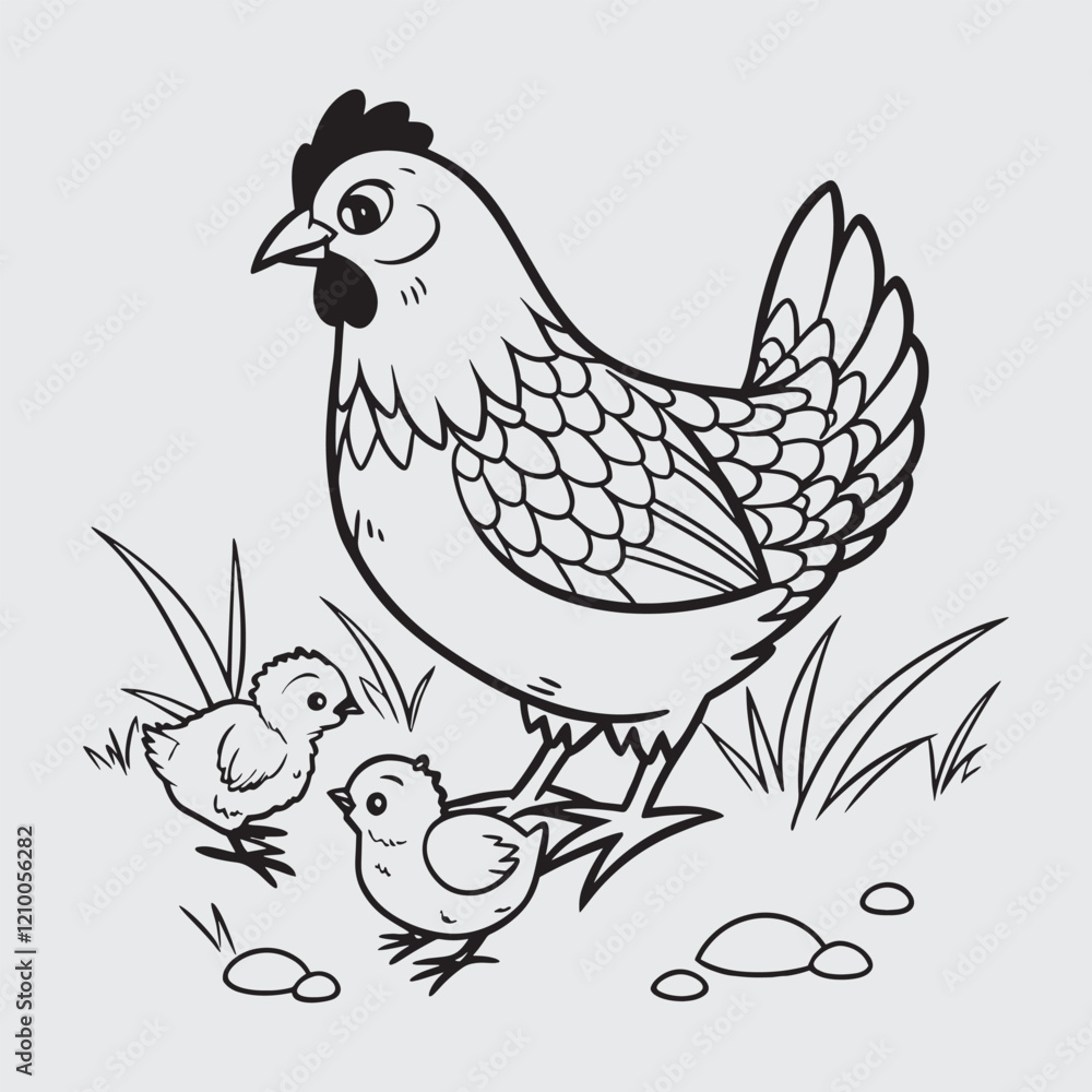 hen animal art design hen animal art design