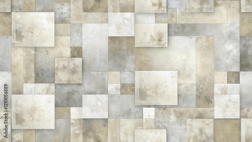 Wallpaper Mural Abstract Textured Square Pattern Design with Neutral Tones and Subtle Variations in Shade and Hue Torontodigital.ca