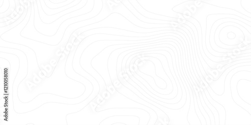 Abstract wavy topographic map. Abstract wavy and curved lines background. Abstract geometric topographic contour map background.	