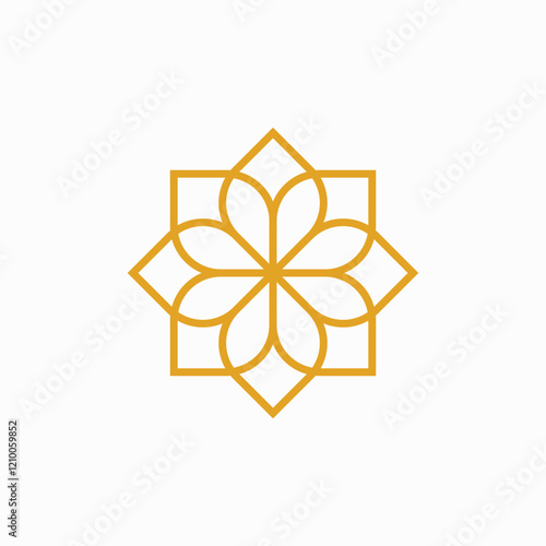 Abstract Flower Icon, symbol fully editable vector template
