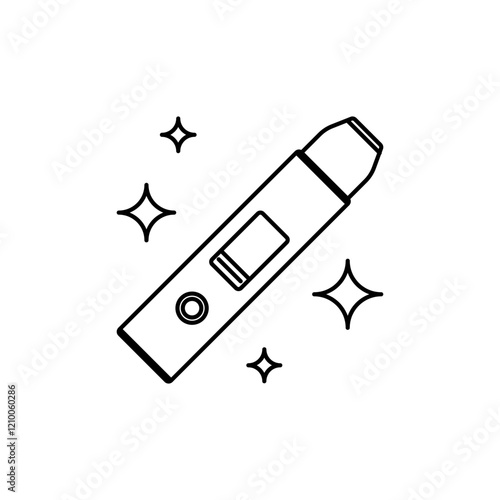 Outline icon Vape Pen The basic shape of a simple vape pen.