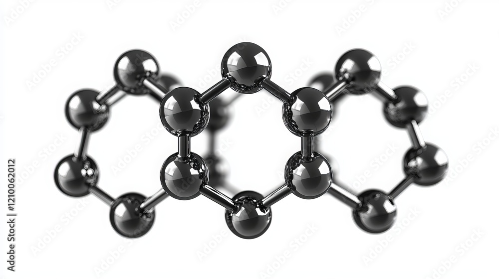 3D illustration of graphene molecules. Nanotechnologies investigate the control of matter using atoms and molecules, with the promise of revolutionizing the areas of electronics, medicine,