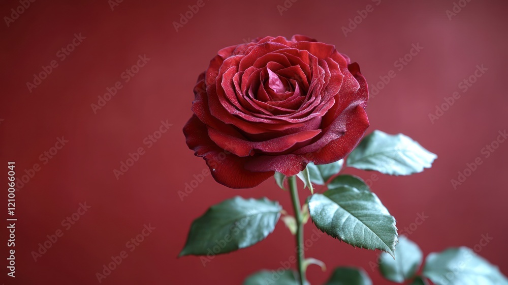 Red rose, dark background, Valentine's card Red rose, dark background, Valentine's card