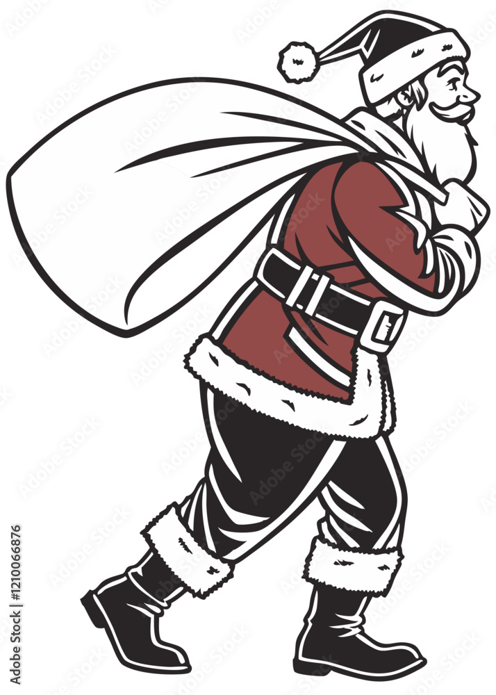 santa claus black outline vector drawing santa claus black outline vector drawing