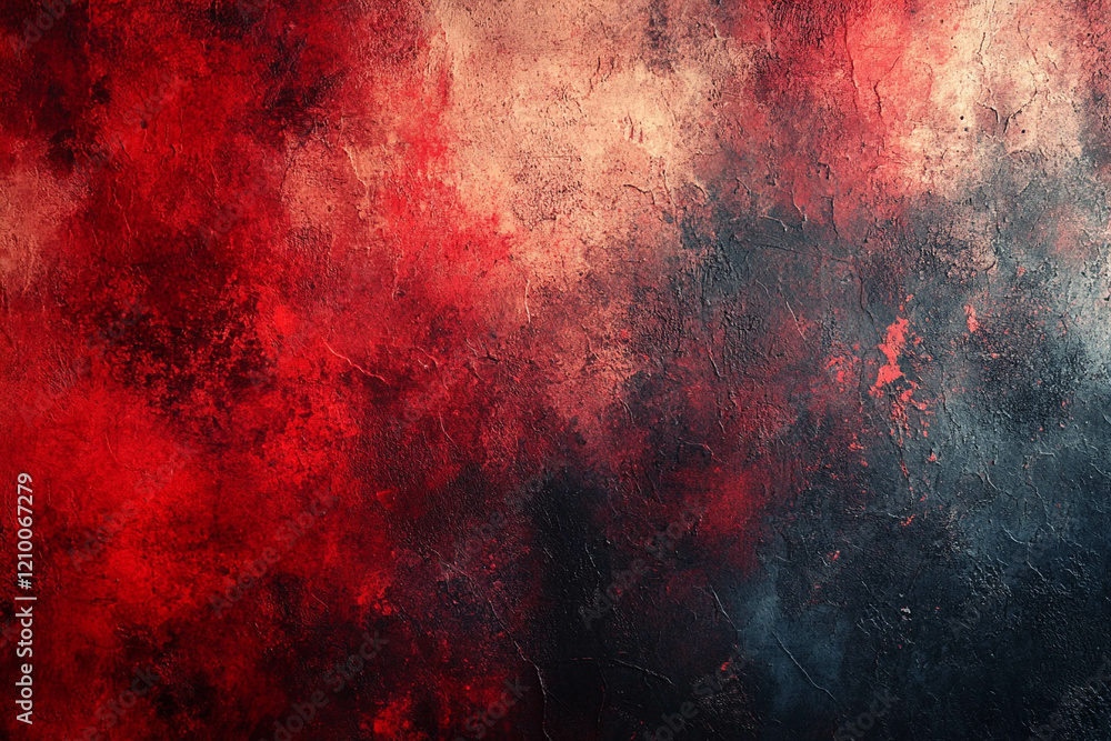 Fototapeta premium A textured abstract background featuring a blend of deep red, black, and hints of gray, creating a dramatic and moody atmosphere.
