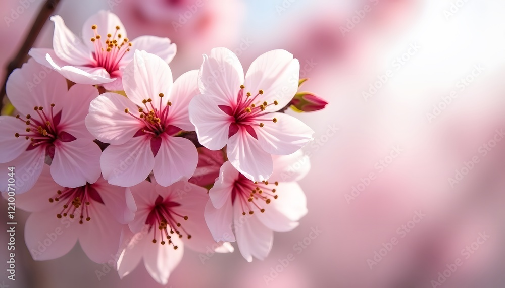 Cherry blossoms in full bloom.