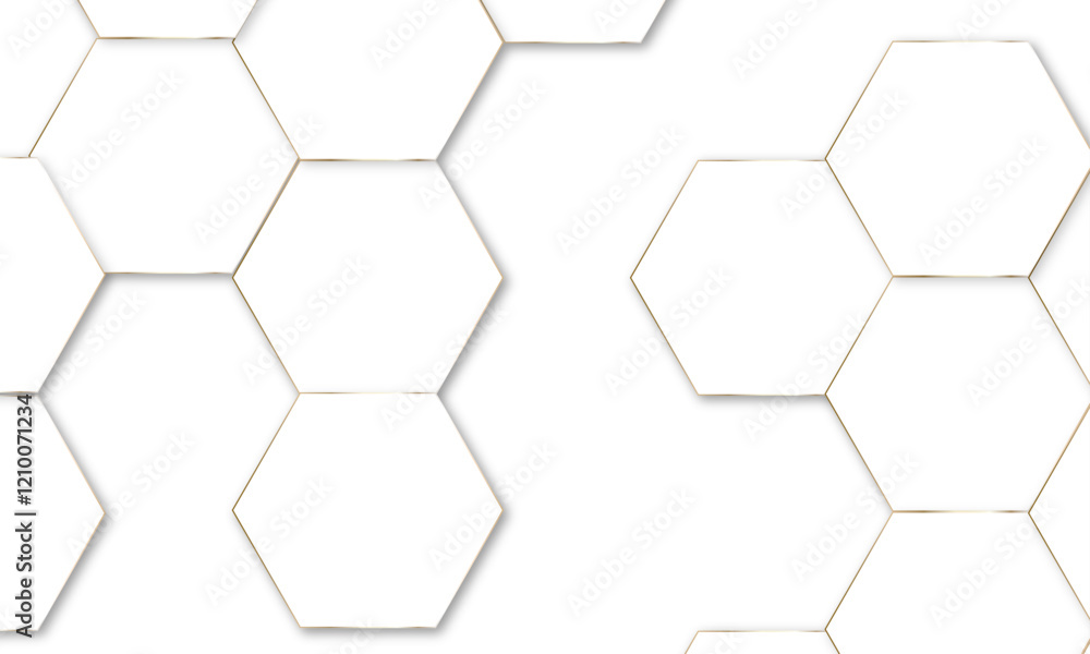 Abstract white hexagon background. Vector Illustration. Hexagon concept design abstract technology background. 3D Futuristic abstract honeycomb mosaic white background. Abstract white hexagon background. Vector Illustration. Hexagon concept design abstract technology background. 3D Futuristic abstract honeycomb mosaic white background.