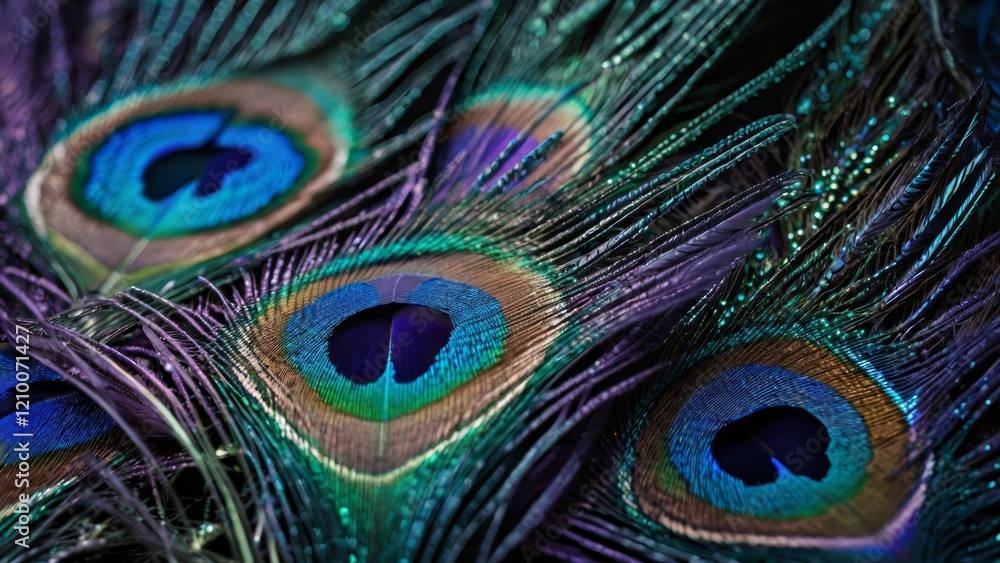 Fototapeta premium primer plano de plumas de pavo real