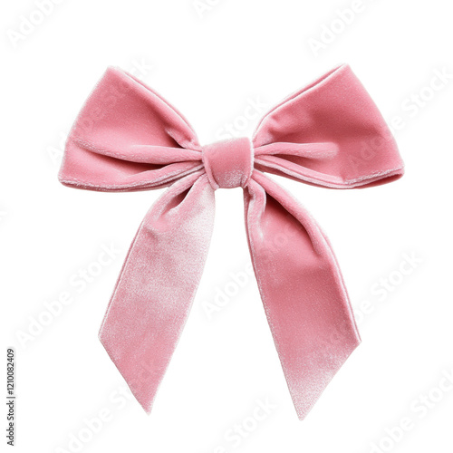 Pink velvet bow for decorating accessories and gifts