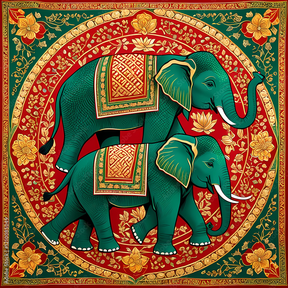 Obraz premium Traditional Thai Textile Patterns 