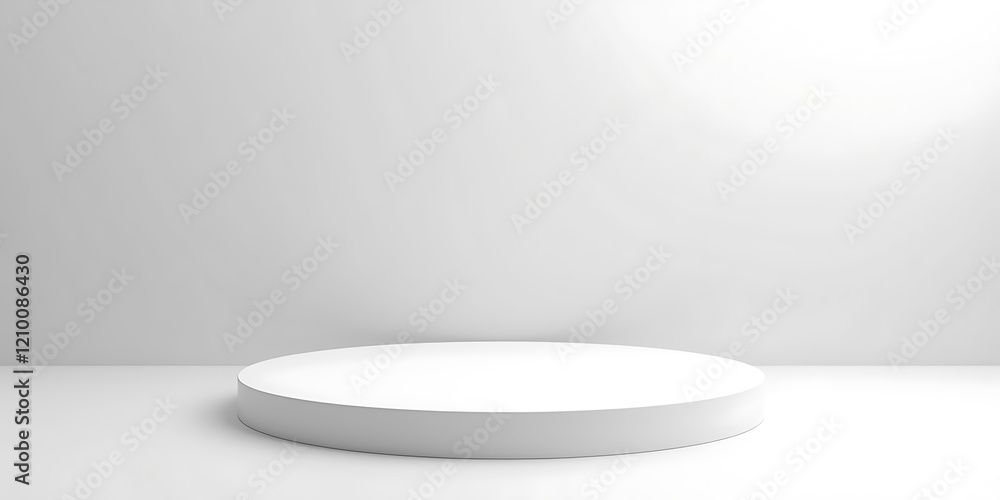 Minimalist White Round Podium Product Display Stand Minimalist White Round Podium Product Display Stand