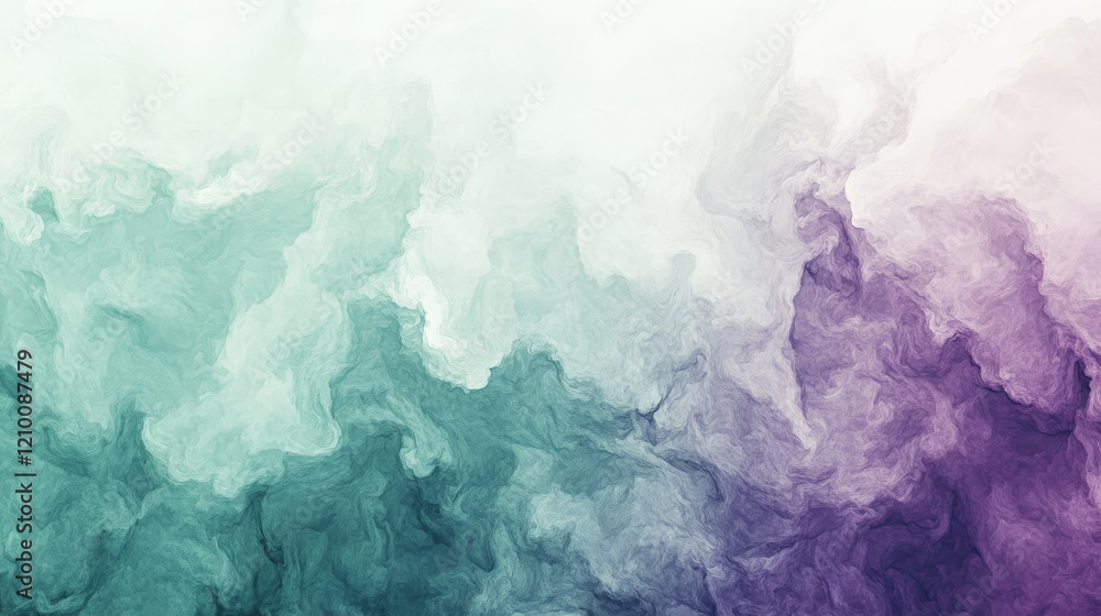 Fototapeta premium Abstract Teal Purple Swirling Cloud Texture Design
