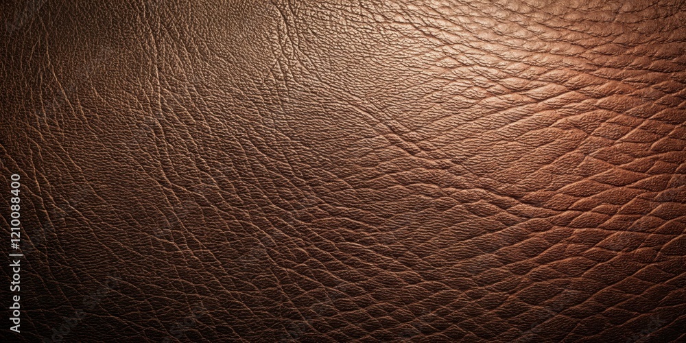 A Detailed Close-Up of Rich Brown Leather Texture Showing Natural Grain and Subtle Light Variations A Detailed Close-Up of Rich Brown Leather Texture Showing Natural Grain and Subtle Light Variations
