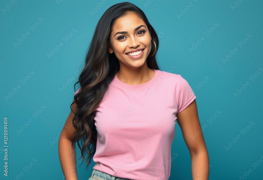 Confident Latin American woman with a warm expression Confident Latin American woman with a warm expression