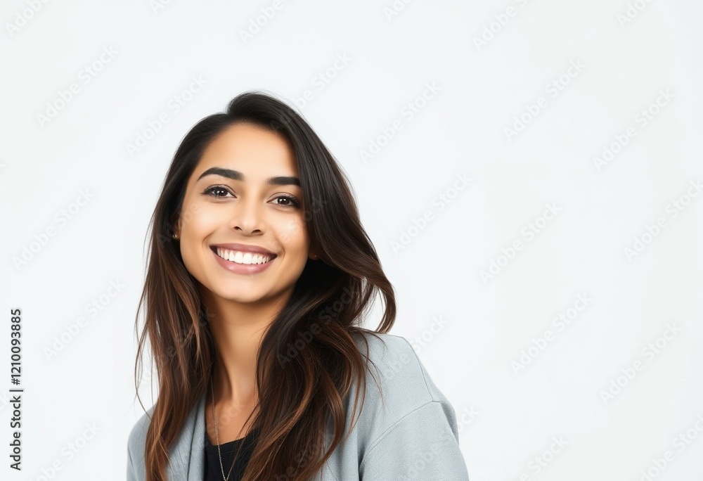 Portrait of a Latin American woman with a warm smile Portrait of a Latin American woman with a warm smile