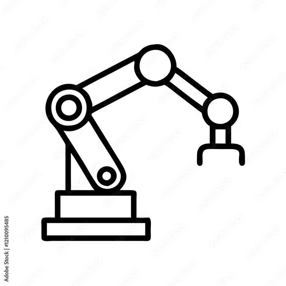 ai robot arm icon, ai robot arm line art - simple line art of ai robot arm, perfect for ai robot arm logos and icons ai robot arm icon, ai robot arm line art - simple line art of ai robot arm, perfect for ai robot arm logos and icons