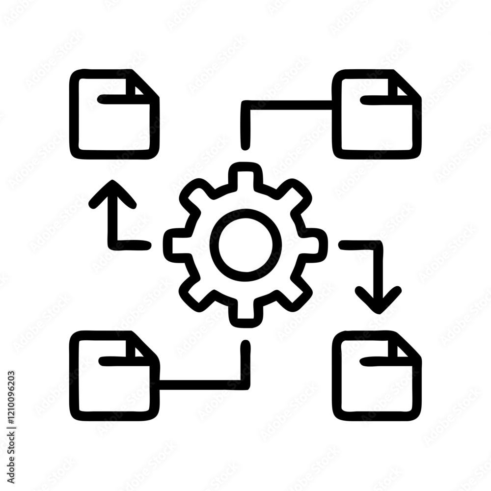 ai workflow icon, ai workflow line art - simple line art of ai workflow, perfect for ai workflow logos and icons ai workflow icon, ai workflow line art - simple line art of ai workflow, perfect for ai workflow logos and icons