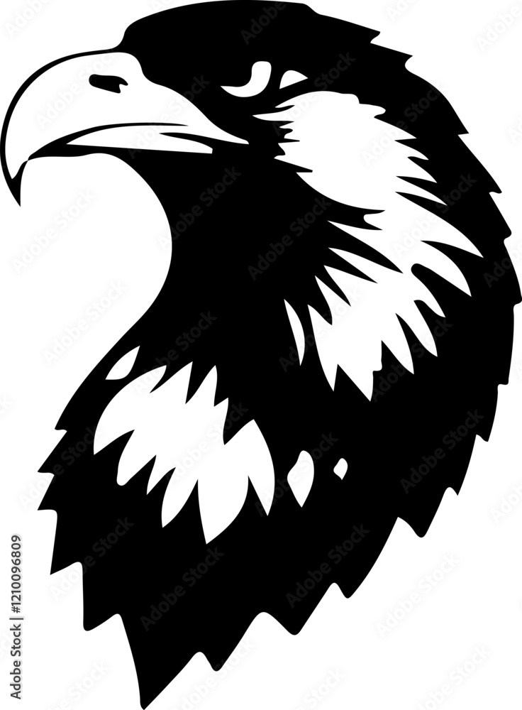 Obraz premium eagle head silhouette art