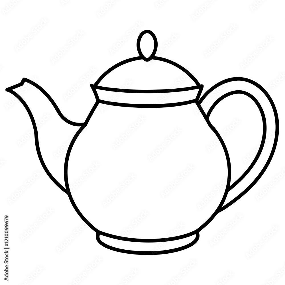 .Chines Day Teapot line art illustration for Chines festival .Chines Day Teapot line art illustration for Chines festival