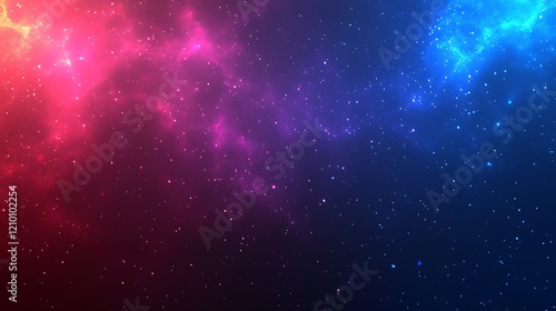 Cosmic Nebula in Pink and Blue  A mesmerizing cosmic nebula  swirling with vibrant hues of pink and blue  speckled with countless stars.