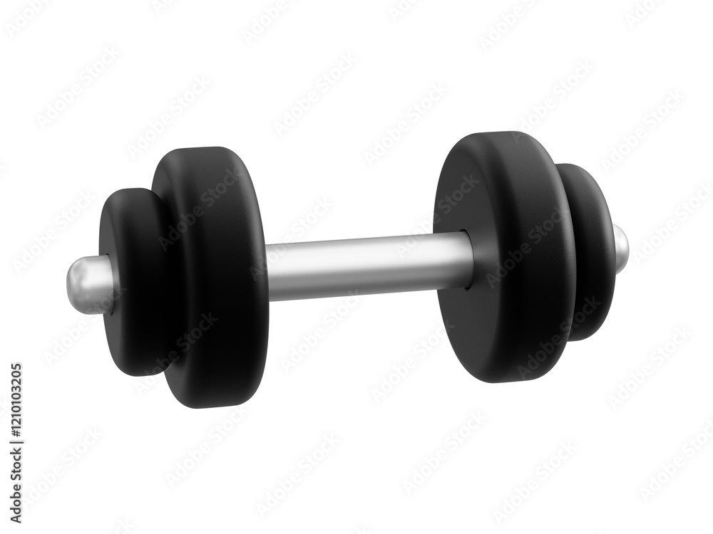 black gym dumbbell 3d icon illustration isolated on transparent background cutout black gym dumbbell 3d icon illustration isolated on transparent background cutout