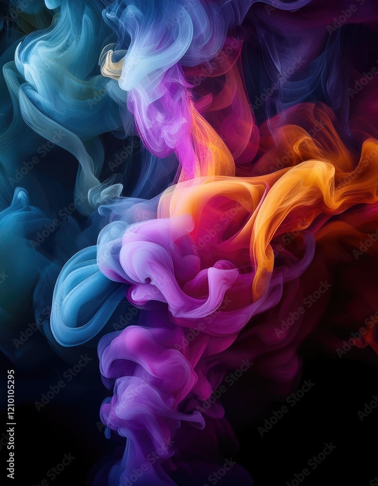 Fototapeta premium Colofrul Smoke Textures Wallpaper Designs