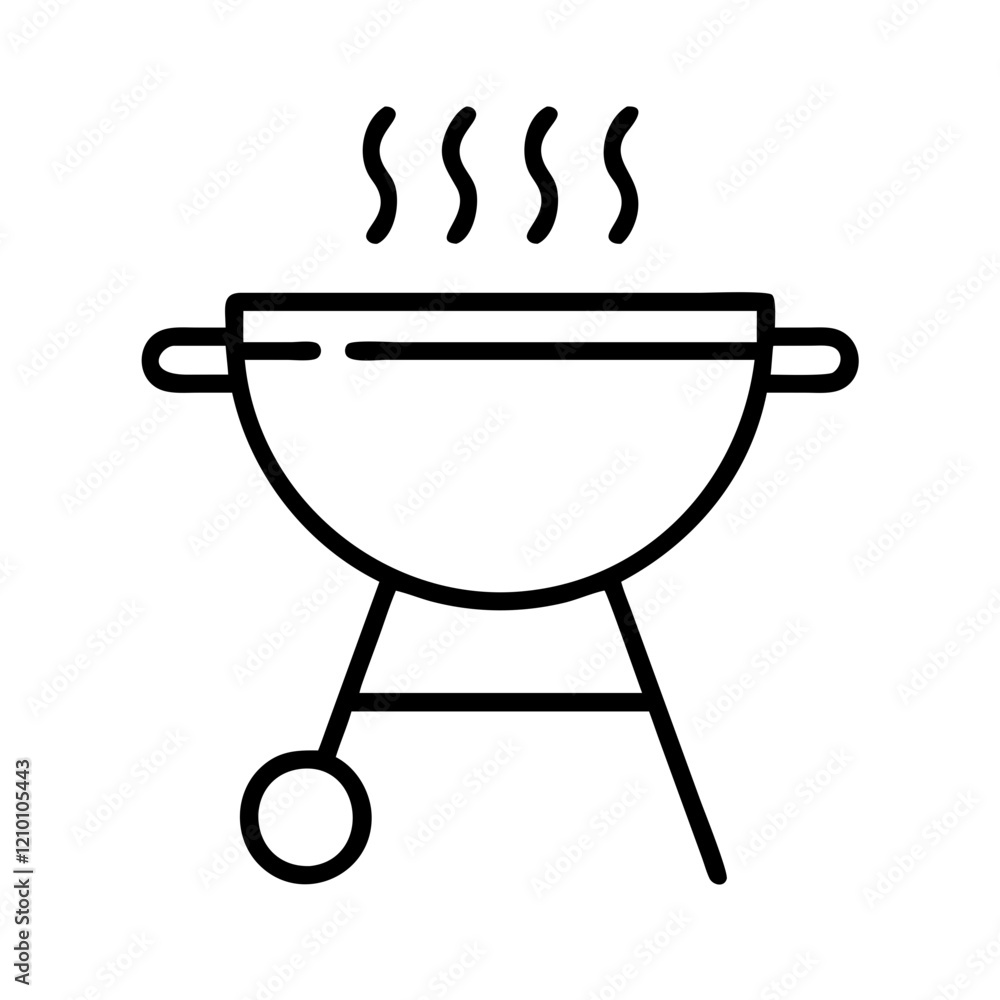 bbq grill icon, bbq grill line art - simple line art of bbq grill, perfect for bbq grill logos and icons bbq grill icon, bbq grill line art - simple line art of bbq grill, perfect for bbq grill logos and icons
