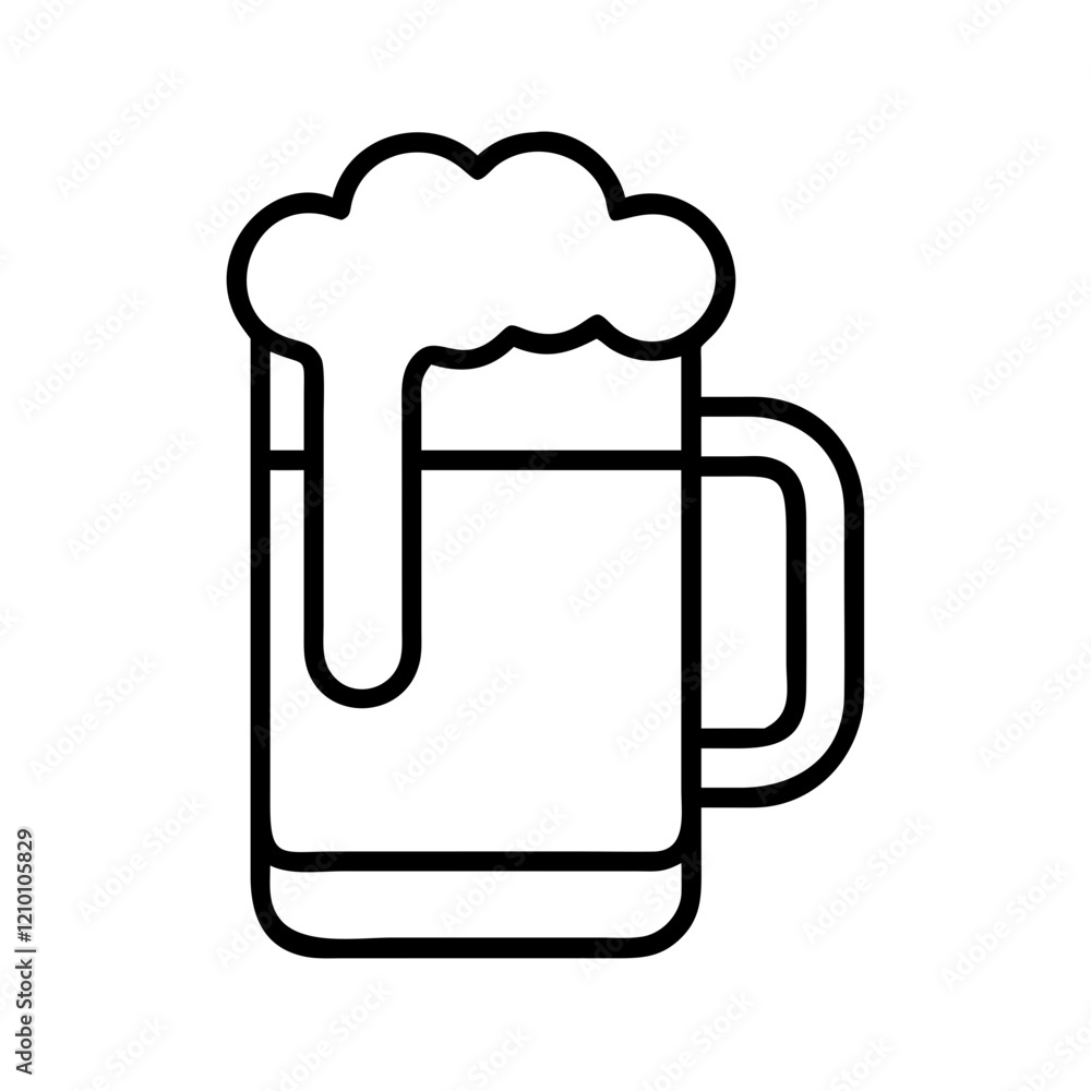 beer mug icon, beer mug line art - simple line art of beer mug, perfect for beer mug logos and icons beer mug icon, beer mug line art - simple line art of beer mug, perfect for beer mug logos and icons