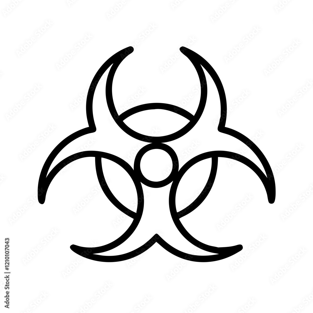 biohazard symbol icon, biohazard symbol line art - simple line art of biohazard symbol, perfect for biohazard symbol logos and icons biohazard symbol icon, biohazard symbol line art - simple line art of biohazard symbol, perfect for biohazard symbol logos and icons