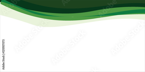 Abstract green wave background, Vector green line background curve element with white space for text and message design art