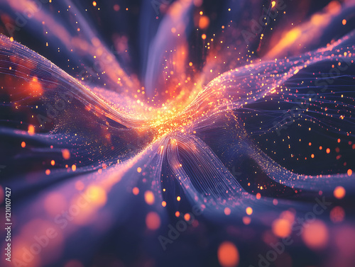 Blue digital background for technological operations neural networks AI big data transmission encryption archives audio visual representations science cyber connection technology computer internet