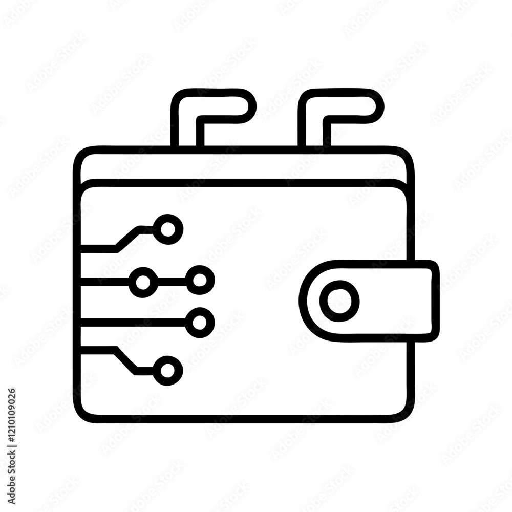 blockchain wallet icon, blockchain wallet line art - simple line art of blockchain wallet, perfect for blockchain wallet logos and icons blockchain wallet icon, blockchain wallet line art - simple line art of blockchain wallet, perfect for blockchain wallet logos and icons