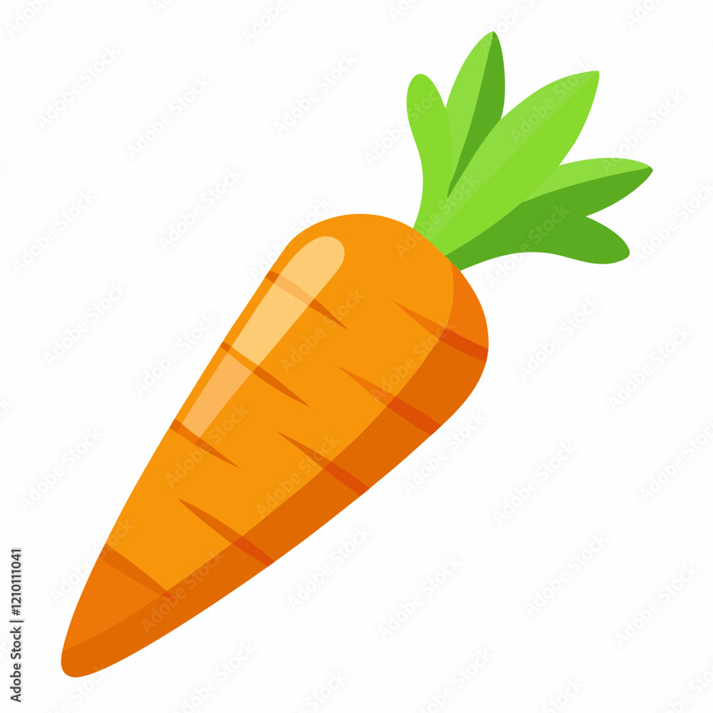 Carrot Outline Graphic on White Background Carrot Outline Graphic on White Background