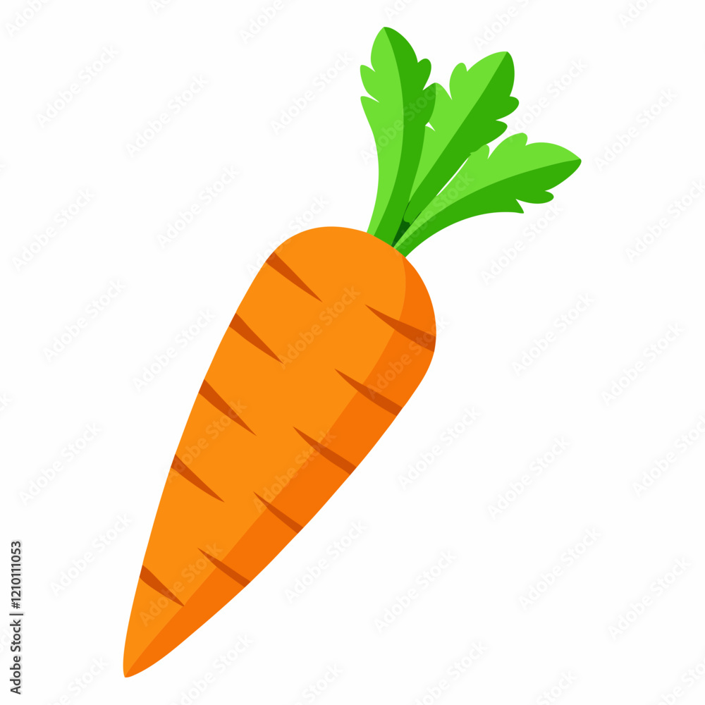 Carrot Outline Graphic on White Background Carrot Outline Graphic on White Background