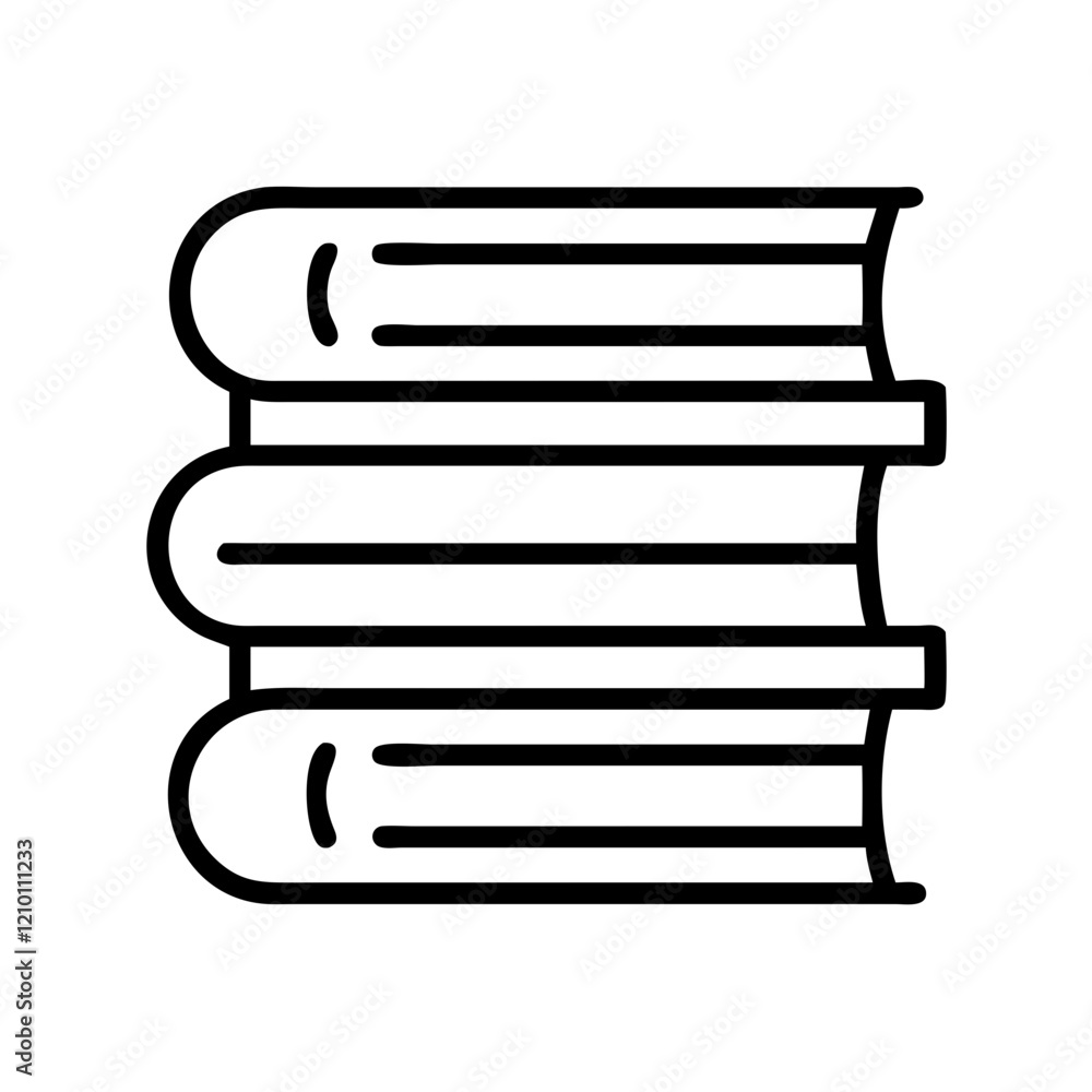 books stack icon, books stack line art - simple line art of books stack, perfect for books stack logos and icons books stack icon, books stack line art - simple line art of books stack, perfect for books stack logos and icons
