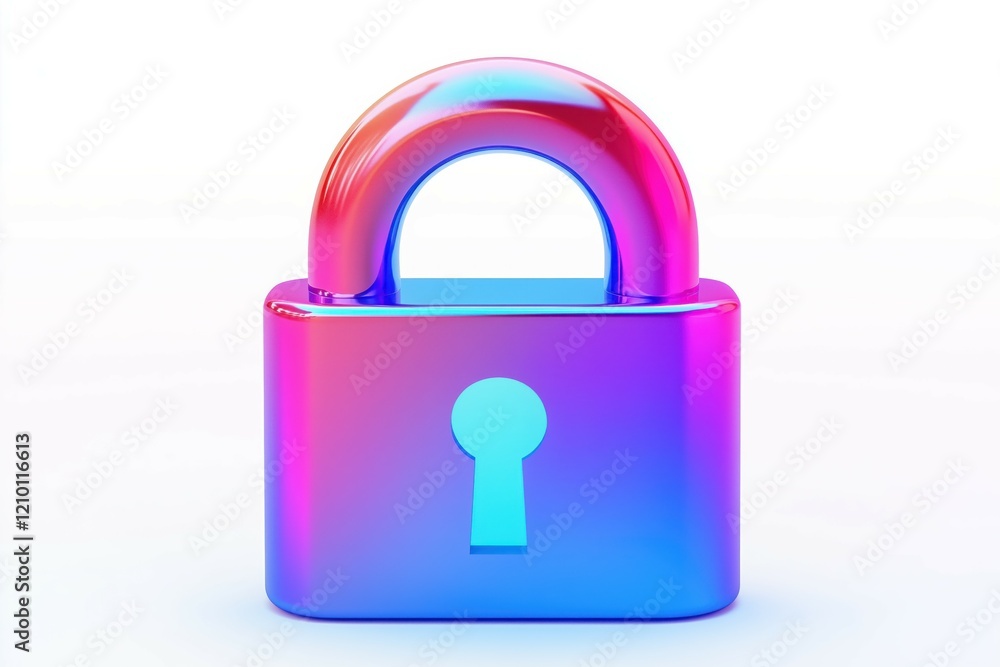 Vibrant gradient padlock symbolizes security and protection.
Vibrant gradient padlock symbolizes security and protection.