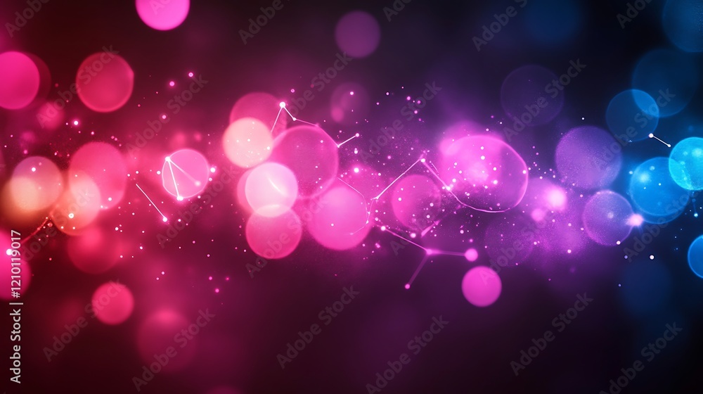 Cosmic Connections: A mesmerizing abstract backdrop of vibrant pink and blue hues with glowing orbs and sparkling particles, radiating an ethereal and otherworldly ambiance. Cosmic Connections: A mesmerizing abstract backdrop of vibrant pink and blue hues with glowing orbs and sparkling particles, radiating an ethereal and otherworldly ambiance.