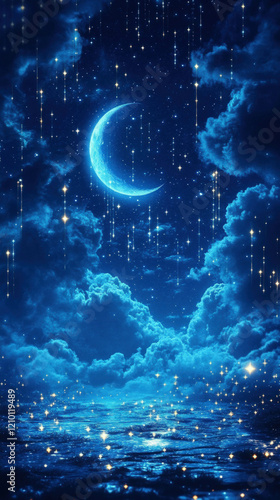 A Tranquil Night Scene With...
