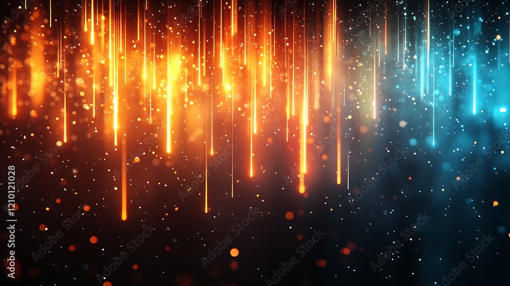 Abstract Fire & Ice: A mesmerizing interplay of light and shadow, as vibrant streaks of orange and blue glow against a backdrop of swirling nebulae. The scene evokes a sense of cosmic wonder. Abstract Fire & Ice: A mesmerizing interplay of light and shadow, as vibrant streaks of orange and blue glow against a backdrop of swirling nebulae. The scene evokes a sense of cosmic wonder.