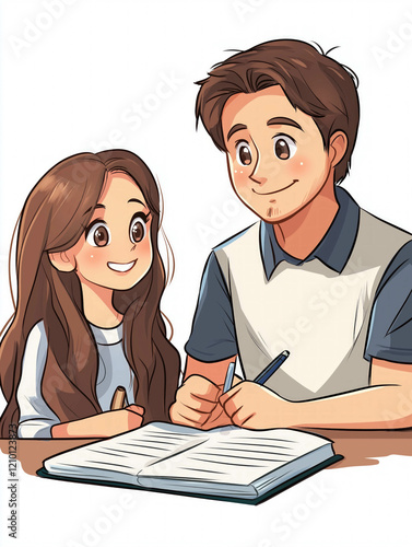 Teacher And Student Isolated