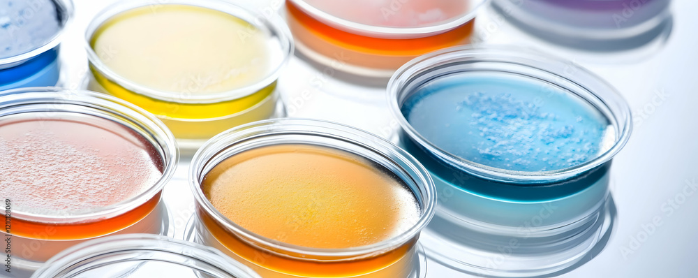 Vibrant hues of bacterial colonies thrive in petri dishes, a captivating glimpse into the microscopic world. Scientific exploration unfolds, revealing the beauty of life's unseen diversity. Vibrant hues of bacterial colonies thrive in petri dishes, a captivating glimpse into the microscopic world. Scientific exploration unfolds, revealing the beauty of life's unseen diversity.