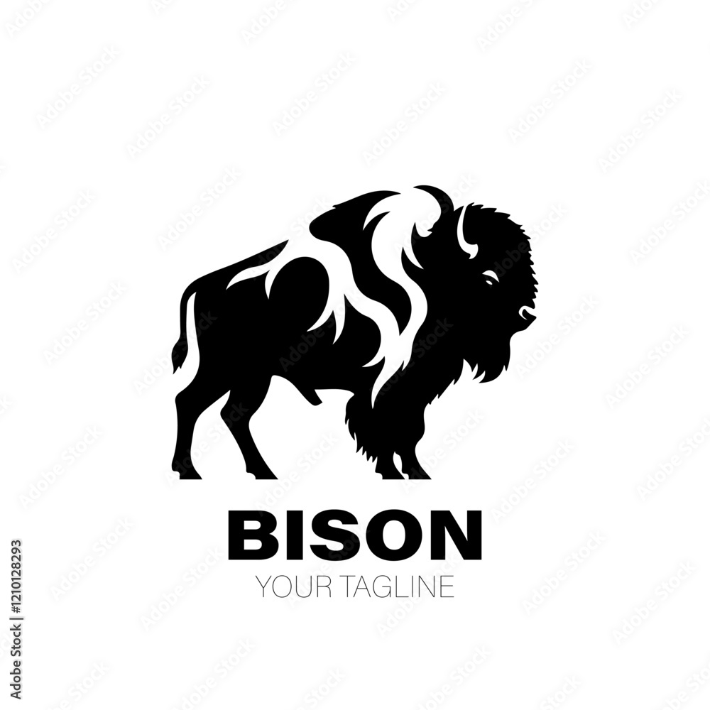 Fototapeta premium Bison Logo. Bison Logo Design. Bison Logo Brand. Bison Logo Vector Design Isolated on White Background