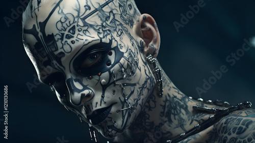 Intense Tattooed Portrait photo